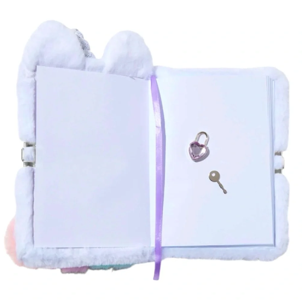 Caticorn Cat Unicorn Furry Lock Diary - NWT